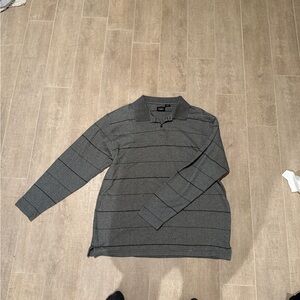 Haggar Men's Charcoal Striped Sweater